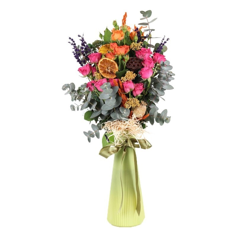 Autumn Mix Çiçek Vazosu Kokina